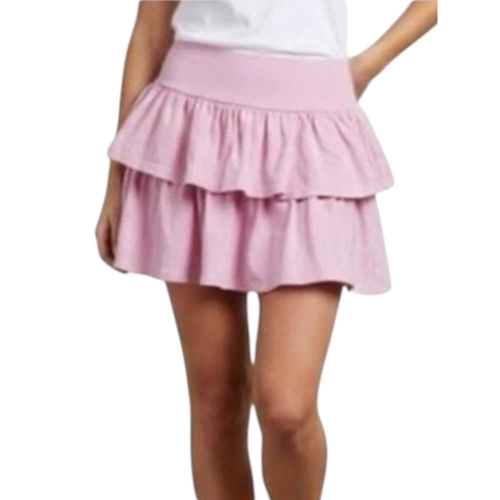 Sunday Best Aritzia Coquette Ballet Barbie Tiered Ruffle Mini Skirt Large Pink
